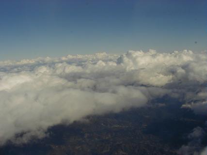 Clouds from the plane<br>Location: Over California